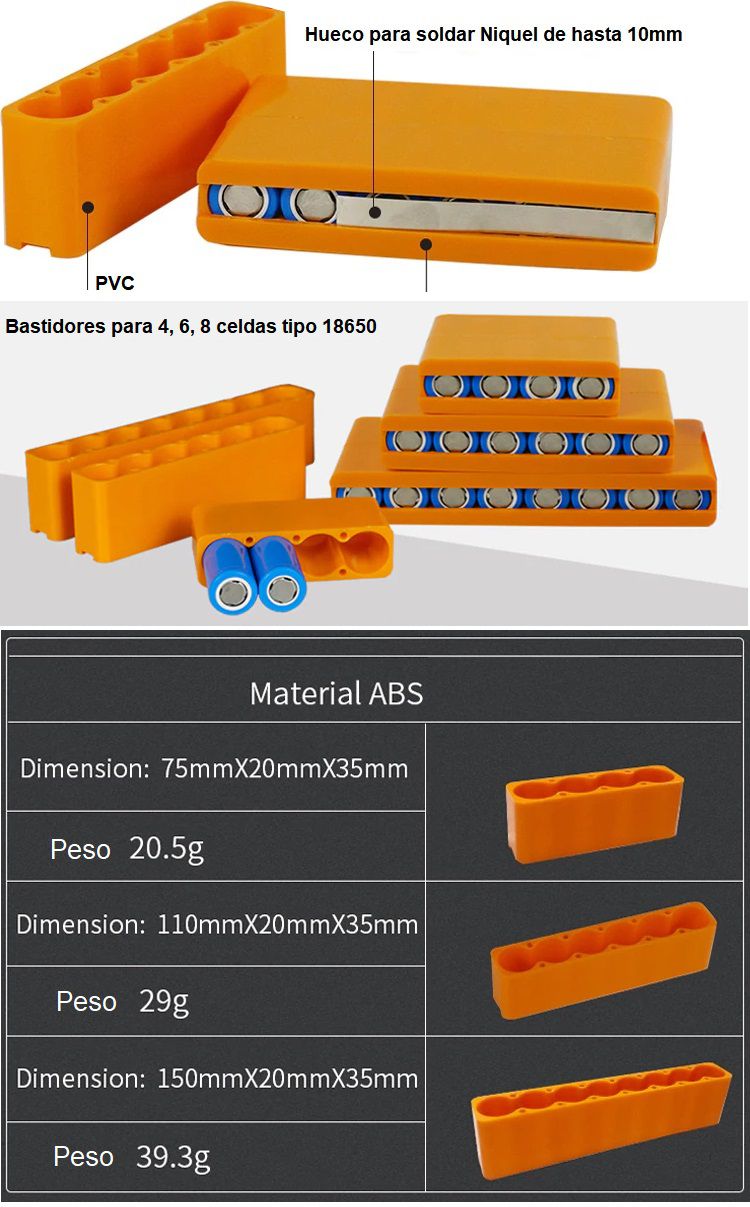 Bastidores 4-6-8 huecos